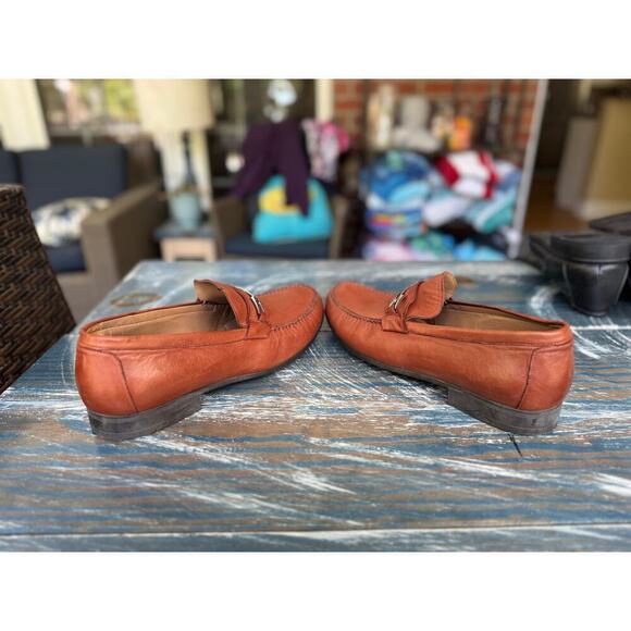 Johnston & Murphy Tan Leather Slip On Shoes 9.5, SUPER soft leather, Bit Loafer main image 2